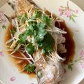 常夏弁当's cooksnap of when they made 清蒸石斑魚（ハタの中華蒸し）.