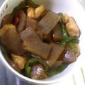ごにょ's cooksnap of when they made 鶏皮とこんにゃく甘辛煮★酒のつまみに最適.