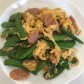 ちはるき27's cooksnap of when they made スナップえんどう&ソーセージ塩味卵炒め.