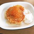 Kay4kats's cooksnap of when they made パン粉でパンケーキ 林檎のコンポート添え.