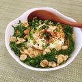 mogusun＊'s cooksnap of when they made 我が家の節約ごはん★揚げ玉入り温玉丼.