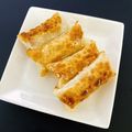ちろろん。's cooksnap of when they made 餃子の皮でウインナーチーズ焼き.