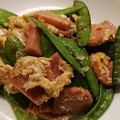 たらららーん's cooksnap of when they made 絹さやと魚肉ハムの卵炒め(๑˃̵ᴗ˂̵).