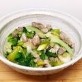 Miella's cooksnap of when they made 山東菜の豚ネギ生姜炒め.