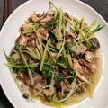 へぼりーまん's cooksnap of when they made さば缶と水菜のガーリックソテー.