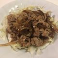 papikun's cooksnap of when they made 豚こま切れ肉で炒めて 簡単 生姜焼き.