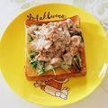 めいめい☆☆☆'s cooksnap of when they made 豚肉と水菜のせトースト♬さっぱり胡麻ドレ.