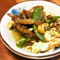 うさじいママ's cooksnap of when they made 土筆とスナップえんどうの卵とじ.