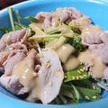 ばってんちえ's cooksnap of when they made ☼水菜と豚しゃぶのゴマだれピリ辛サラダ.