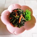 Newチヨコっと♪'s cooksnap of when they made 鉄分たっぷり♪小松菜とひじきの胡麻あえ.