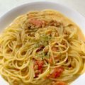 ♪ゆかたん♡'s cooksnap of when they made 〇トマト●なっとう○クリーム●パスタ〇.