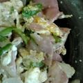 MAYUSHIZU's cooksnap of when they made 朝ごはんに♪ベーコン卵炒め.
