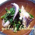 yukiはぴ's cooksnap of when they made 春菊とゲソの胡麻和え.