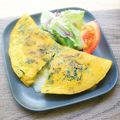 花ノ香ʕ•ﻌ•✽ʔ's cooksnap of when they made ほうれん草とチーズのオムレツ.