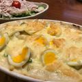 aquilinne's cooksnap of when they made ブロッコリーとゆで卵のグラタン☺.