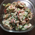 ミジュ★'s cooksnap of when they made きゅうりとカニカマとちくわのゴママヨあえ.