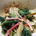 まーこパパ's cooksnap of when they made グリーンリーフとカニカマのゴママヨ和え♡.