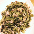 miecoco's cooksnap of when they made めちゃウマ！★野沢菜とひき肉の炒め物★.