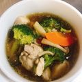ぱんだ170071's cooksnap of when they made ☺鶏肉とたっぷり野菜の簡単食べるスープ☺.