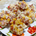 しーママ♪'s cooksnap of when they made お弁当☆コーンと魚肉ソーセージのかき揚げ.