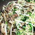 ♪りおたんママ♪'s cooksnap of when they made もやし、豆苗、牛肉青椒肉絲風.