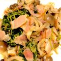 いちごみるく❤'s cooksnap of when they made 豆苗としめじのガーリックバター醤油炒め.