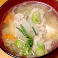 しゅんのま's cooksnap of when they made 大根とネギトロだんごの味噌汁～♪.