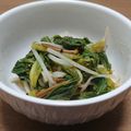 クックZALD10☆'s cooksnap of when they made チンゲン菜ともやしのピリ辛ごま和え♬.
