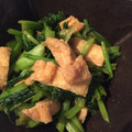 sekiji's cooksnap of when they made 甘くない！かぶの葉と油揚げの炒め.