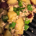 pique95's cooksnap of when they made さつまいもとしめじの鶏そぼろ煮.