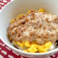 htama's cooksnap of when they made レンジで簡単！ふわふわ卵の納豆ごはん.