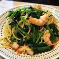 モルスア's cooksnap of when they made エビとほうれん草のアンチョビスパゲティー.