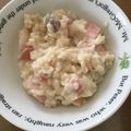 navicochan's cooksnap of when they made ベーコンとしめじのクリームリゾット.