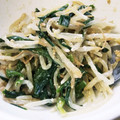 クックJ60QGH☆'s cooksnap of when they made レンジで簡単♪もやしとニラの胡麻マヨ和え.