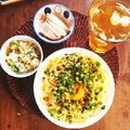 ふか谷's cooksnap of when they made アボカド納豆と落とし卵のスパゲティ.