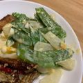 ポメちょん's cooksnap of when they made シンプル簡単♪絹さやと新玉ねぎのサラダ.