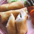 ハッピーライラック's cooksnap of when they made 魚肉ソーセージとチーズの春巻き.