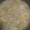 *kyou*'s cooksnap of when they made ＊カニカマとキャベツと卵の癒し♡味噌汁＊.