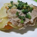 ちばたま's cooksnap of when they made レンチンでじゃがいも人参豚肉重ね蒸し.