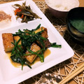 Lily322's cooksnap of when they made 簡単ほうれん草と厚揚げの味噌炒め.