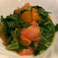 qumi515's cooksnap of when they made モロヘイヤとトマトぽん酢和え.