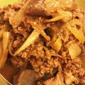 きよっきよ's cooksnap of when they made 牛蒡、蒟蒻、豚小間の甘辛味噌煮.