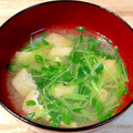 ふたごママちゃん's cooksnap of when they made 簡単！ヘルシー☆豆苗とお揚げのお味噌汁.