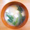 なふぃこ's cooksnap of when they made ほうれん草と豆腐★味噌汁.