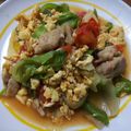 クック491CU4☆'s cooksnap of when they made 鶏、玉子、トマト、レタスの炒め物.