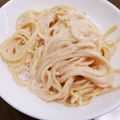 ☆ママー⭐'s cooksnap of when they made 生クリーム使わない明太子クリームパスタ.
