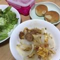 クックUXBTP3☆'s cooksnap of when they made 新玉ねぎとベーコン＆たまご.