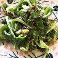 YUKIKI☆'s cooksnap of when they made ピーマンと塩昆布のマヨネーズ和え.