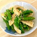 にきけん's cooksnap of when they made スナップエンドウと筍の味噌和え.