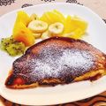 midonta's cooksnap of when they made 簡単☆とろけるスフレパンケーキ.
